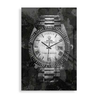 Time is money plakat i metal