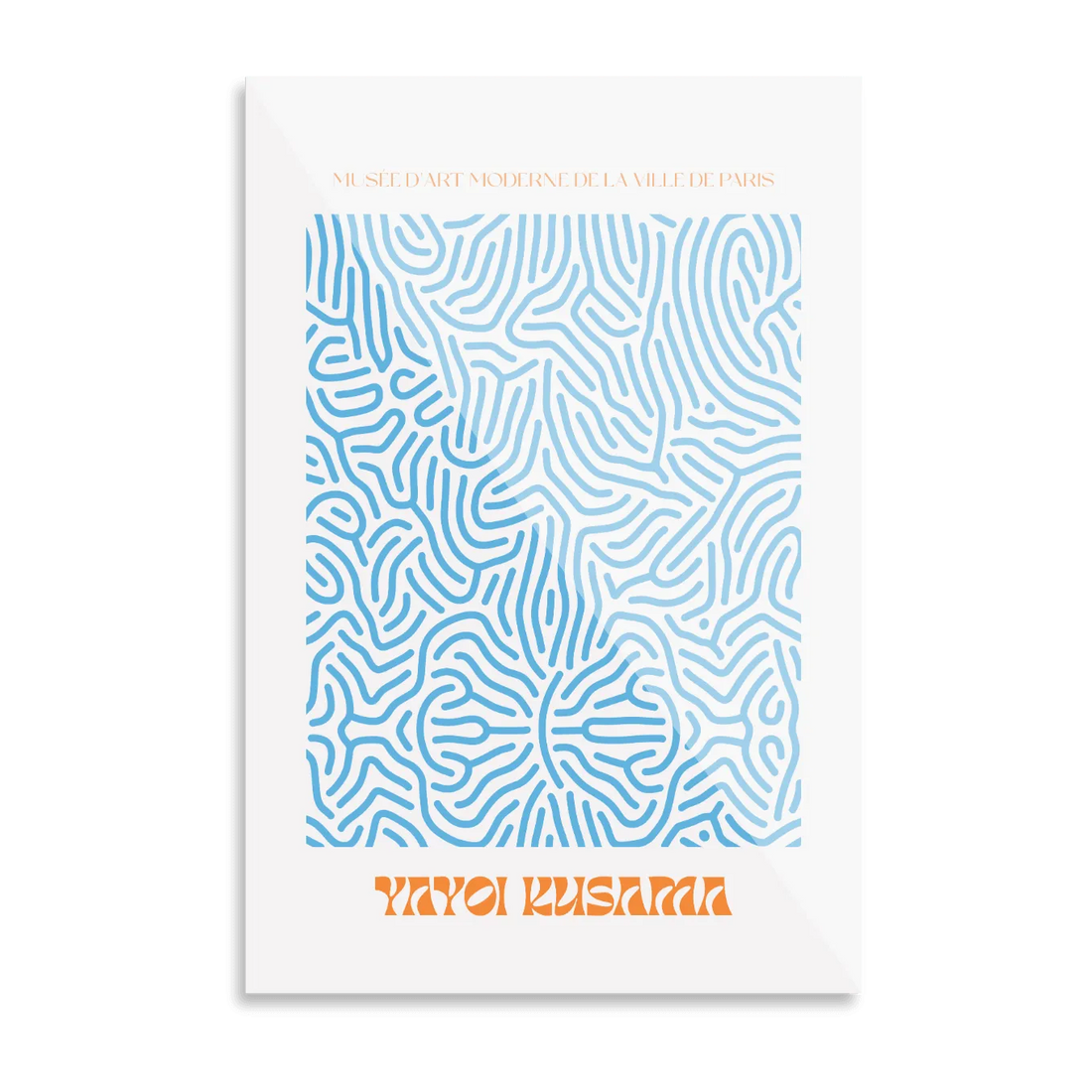 Metal Poster - Yayoi Kusama blue