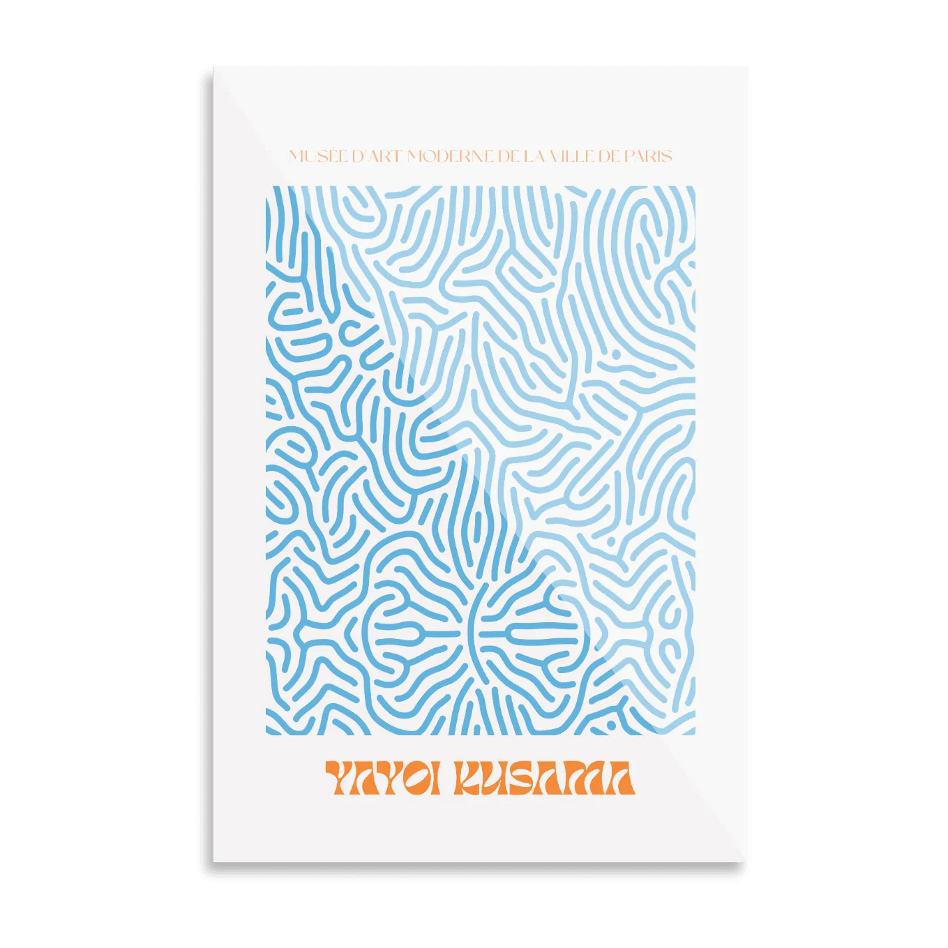 Metal Poster - Yayoi Kusama blue